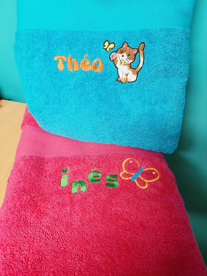 Serviettes de toilette personnalisées